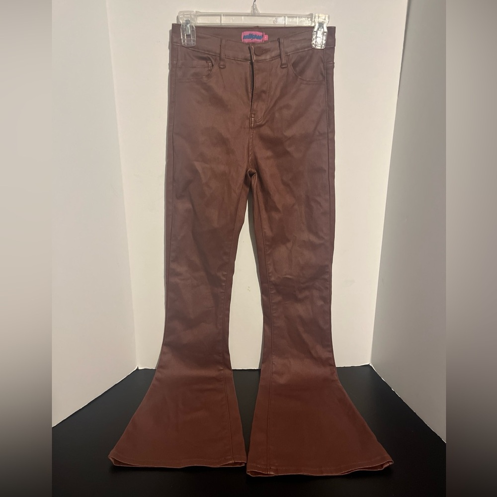 Edikted Women's  Faux leather Flared Pants Size S